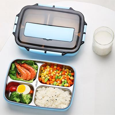 China Tiffin Microwavable Lunch Box Container Bento Lunch Box 304 Stainless Steel Kids Compartment Stainless Steel 3 4 for sale