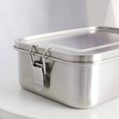 China Cool Keeping Stainless Steel Bento Lunch Box LARGE 3 Sections Holds Two Sides Durable Perfect Sandwich And Lunch Box For Adults Office for sale