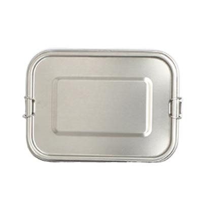 China 1200ml Sustainable One Compartment Box Lunch Box Edelstahl 304 Stainless Steel Rectangle Eco-Friendly Lunch Box for sale