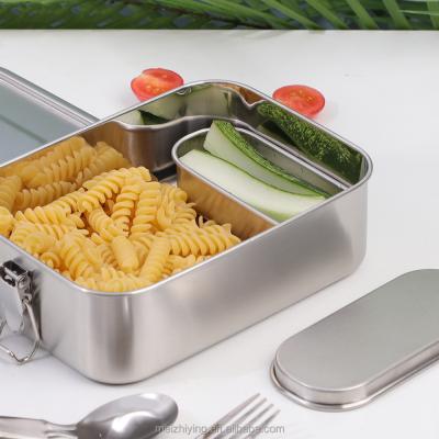 China Viable Food Mini Oval Rectangular 304 Stainless Steel Food Storage Container Mini Bento Storage Box for sale