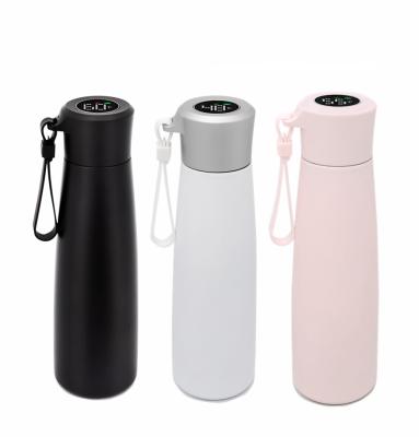 China Amazon Lover Gift 400ml 304 Steel Business Smart Water Thermo Portable Mug With Temperature Display Smart Water Bottle for sale