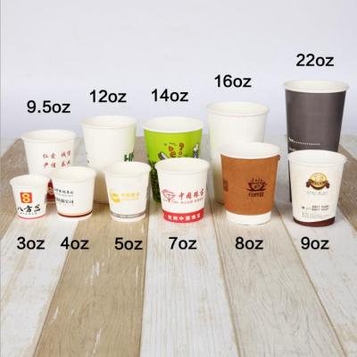 China Factory Price Disposable Eco-friendly Custom Printed Disposable Double Wall Craft Party DIY Paper Coffee Cup for sale