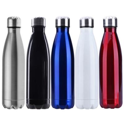 China Sustainable Double Wall Stainless Steel 500ml Stocked Cola Shaped Cola Bottle Insulated Vacuum Water Bottle for sale