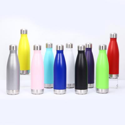 China Durable Optional Spray Paint Lid 500ml UV Cleaning Cold Water Bottle Insulated Vacuum Stainless Steel Cola Bottle Cup Beer Bottle for sale