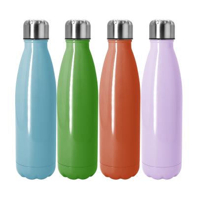 China Viable Cola Bottle Polish Lid 500ml Optional UV Cleaning Cola Shaped Stainless Steel Bottle Sublimation Blanks for sale