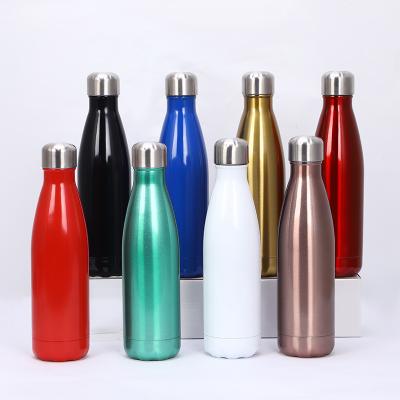 China Viable Cola Bottle Polish Lid 500ml Optional UV Cleaning Cola Shaped Stainless Steel Bottle Sublimation Blanks for sale