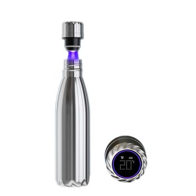 China 2020 New Sustainable Stainless Steel Sports Cup UV Light Self Cleaning Water Bottle Ultraviolet Sterilization Water Bottle for sale