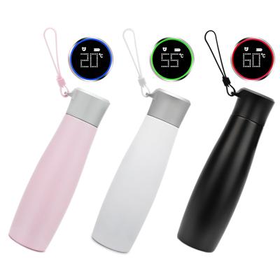 China Amazon Business New 304 Steel Smart Temperature Gauge Thermo Steel Smart Water Bottle With Temperature Display for sale