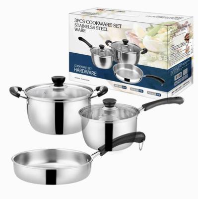 China China Factory Stainless Steel Sustainable Cookware Set Kitchenware Hot Pot Set for sale