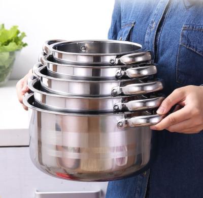 China Sustainable OEM Luxury Kitchen Cooking Pot Sets Cookware Set Stainless Steel Design Cookware Sets for sale