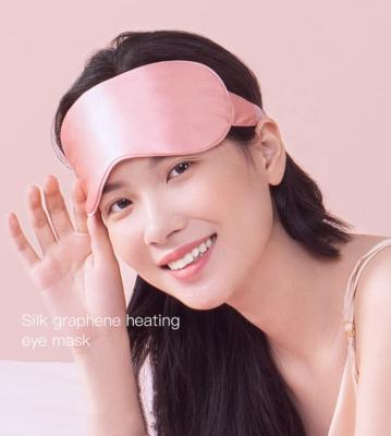 China Dark Circles Christmas Gifts For Women Far Infrared Graphene Physiotherapy Sleeping Eye Mask Luxury Relieve Tension Heating Silk Eye Mask for sale