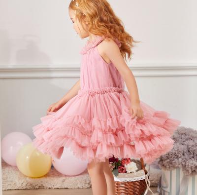 China Fashion Boutique Girl Breathable Cute Pink Pettiskirt Super Puffy Petti Dress for sale