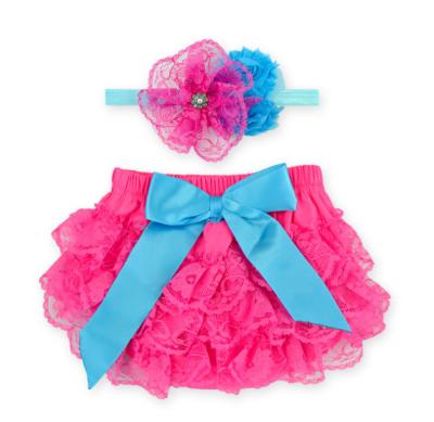 China Breathable Cute Baby Chiffon Bloomer Fashion Baby Lace Bloomers for sale