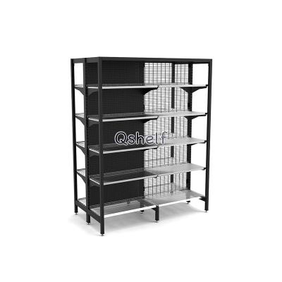 China Double Sided Outrigger Gondola Shop Shelving Wire Mesh Rack and Shelf for sale