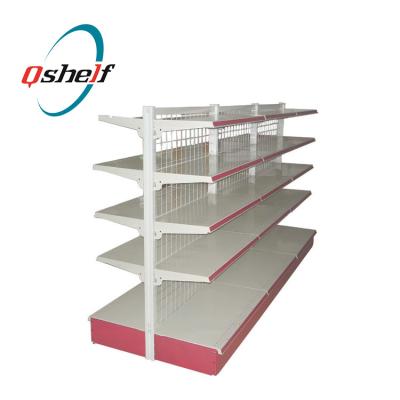 China Alibaba double sided store medium duty metal supermarket rack/supermarket high quality steel shelving for sale