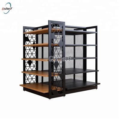 China Shop Store Shelf Grocery Double Sided Display Rack for sale