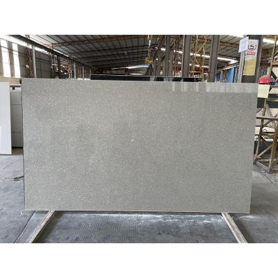 China Easy To Install And Maintain Wholesale Price Gray Quartz Flashing Stone Slab For Commercial Kitchen for sale