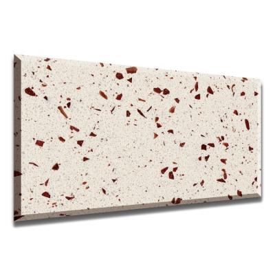 China Easy To Install And Maintain Wholesale Large Particle White Quartz Stone Slab For Countertops for sale