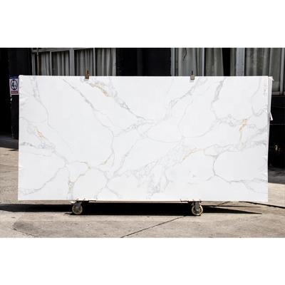 China Easy to install and maintain artificial stone kitchen countertops manufuctors white quartz slab for kitchens for sale