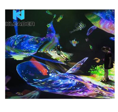 China Customization 3D 360 Virtual Reality Cave Tech Feast 3D Virtual Room Support Immersive System Eye Contact Projection Art Performance for sale