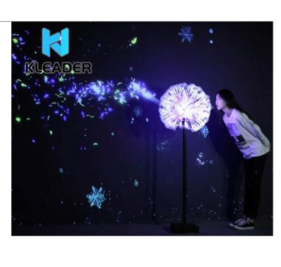 China Love Interactive Device Dandelion Installations Customization Art Induction Projection Lighting Design Blowing Holographic Exhibition Support for sale