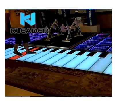 China Indoor/Outdoor Color Changing Outdoor Interactive Piano Keys Hallway Stair Piano Music Play Projection Ground Piano Music Stairs for sale