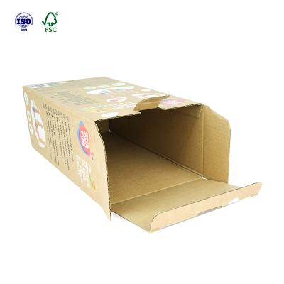 China Recyclable Long Rectangle Brown Kraft Paper Packaging Gift Box With Lid for sale