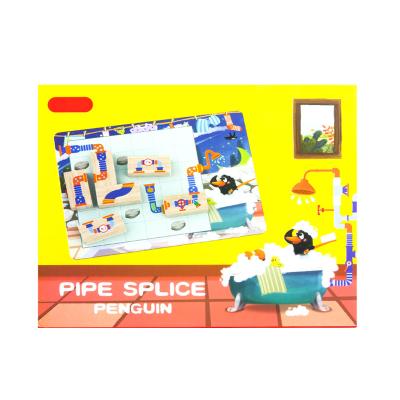 China Custom Splice Penguin Entertainment Pipe Wooden Board Games For Children Educational for sale