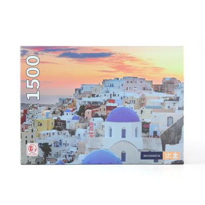 China DIY TOY Gift Mediterranean Sea Landscape Jigsaw Puzzle 1500 Pieces For Adult for sale