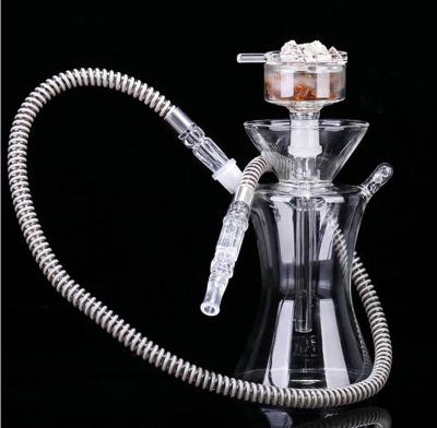 China Acrylic Fashion Hookah Medium Size Hookah Transparent Glass Glass Set for sale