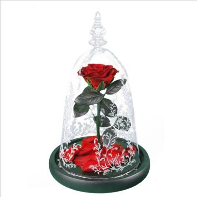 China Lasting Rose Flower with Glass Cover, Valentine's Day Gift, Eternal Flower for sale