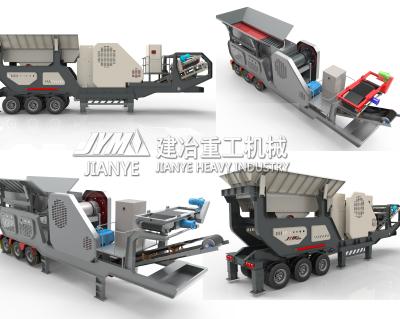 China 2020 hot sale portable/mobile crushing and screening plant /mobile jaw crusher/Wheel-mounted jaw crushing plant with screen zu verkaufen