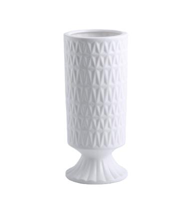 China White Minimalist White Nordic Roman Modern Accessories Column Ceramic Flower Vase Home Decorative Ceramic Vase for sale