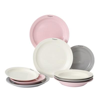 China Sustainable Solid Color Dinnerware Set Ceramic Dish, Bowl, Cup Dinnerware Set for sale