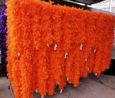 China Feather Dyed Various Colors Large Cheap Candle Turkey Feather Boa Decorations Wholesale for sale