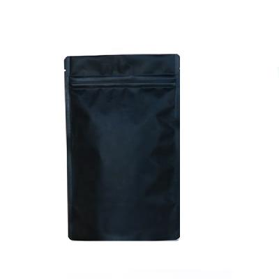 China Moisture Proof Matte Black Ziplock Food Packaging Bag 12x18cm Stand Up Pouch for sale