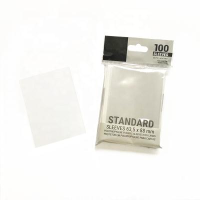 China Recyclable 60mic BOPP Card Sleeves Crystal Clear Sleeves For Game Card for sale