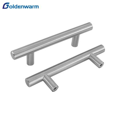 China Modern 76mm Cabinet Pull Cupboard Handles Brushed Nickel Door Pulls Stainless Steel Kitchen Handles for sale