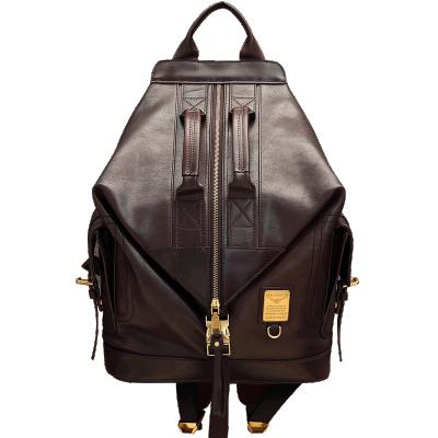 China HANMIIS Waterproof Stylish Raincoat For Men Designer Backpacks Leather Rucksack Vintage Laptop Bags For Men for sale