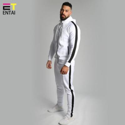 China Wholesale Custom Made Simple Breathable Polyester Mens Tracksuit Gym Fitted GYM Sports Tracksuit For Men for sale