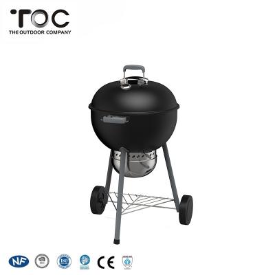 China Easily Assembled High Quality Single Round Trolley Barbecue Grills Balcony Charcoal BBQ Grill Outdoor for sale