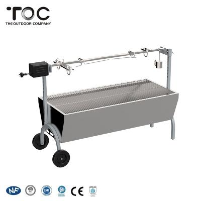 China Stainless Steel BBQ Lamb Pork Chicken Pork Spit Roast Charcoal BBQ Rotisserie Outdoor Commercial Rotating Grill Easily Assembled for sale