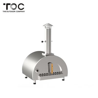 China Outdoor Garden Party New Design Table Top Stainless Steel Wood Fired Pizza Oven for sale