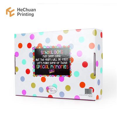 China Eco-Friendly Luxury Color Logo Recyclable Clothing Packing Box Recyclable Custom Packing Glue Large Outdoor Lightweight Folding Box Kids for sale