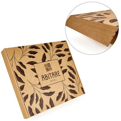 China Hot Sale Recyclable Shipping Packaging Double Side Printing Strong Corrugated Folding CMYK Kraft Paper Perfume Box With Zipper for sale