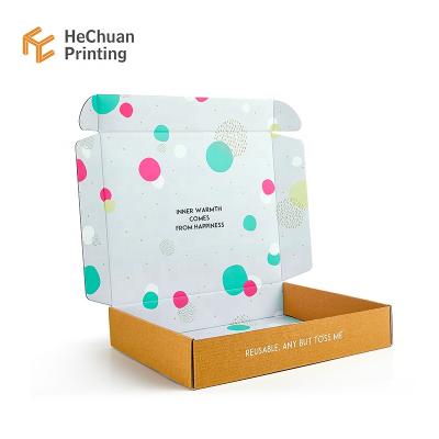 China Wholesale Recyclable Double Side Printing Recycled Paper Gift Packaging Light Green Shipping Packaging Box With Custom UV Logo for sale