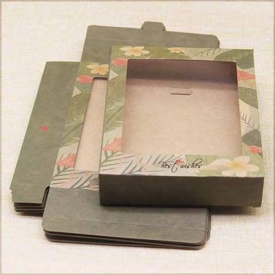 China Disposable Delicate Printing Food Packaging Marble Soft Textured Kraft Paper Christmas Cream Candies Candy Packaging Box With PVC Window for sale