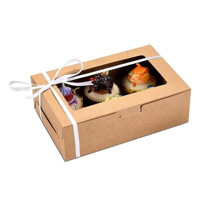 China Recycled Sensitive Custom Multiple Materials Styles Food Cookies Pie Donuts Pastry Macaron Wrapping Paper Gift Packaging Box With Clear Window for sale