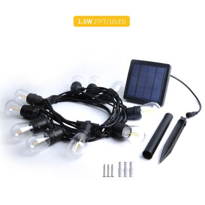 China Led String Light Hot Sale 27FT S14 Led Solar Power IP65 Festoon String Light Outdoor String Light for sale