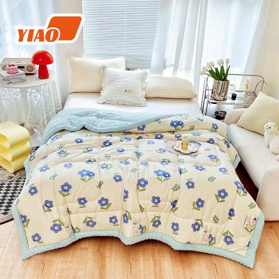 China Chinese Summer Woven Single Cotton Washed Summer Comforter Bedding Anti Static Sets for sale